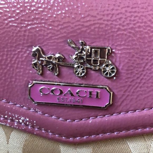 New Large Coach Tri Fold Wallet. Pink and Tan. - Picture 2 of 5
